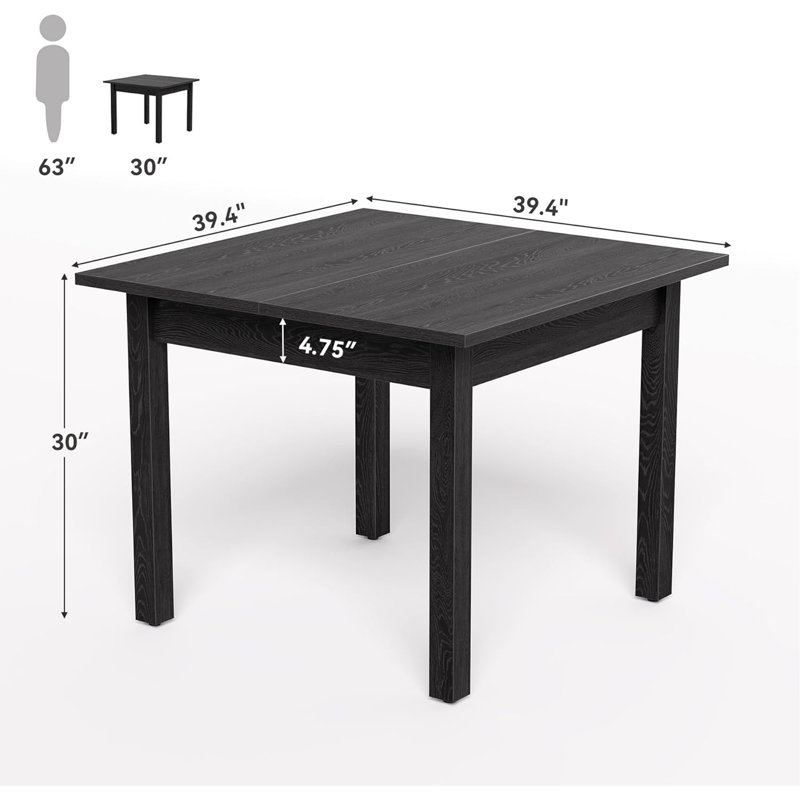 Mid-Sized Kitchen Table,Square Dining Table,Aesthetic Table