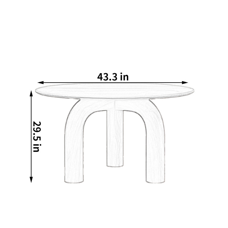 Excellente table de salle à manger confortable, H 29,5 po x L 43,3 po x l 43,3 po