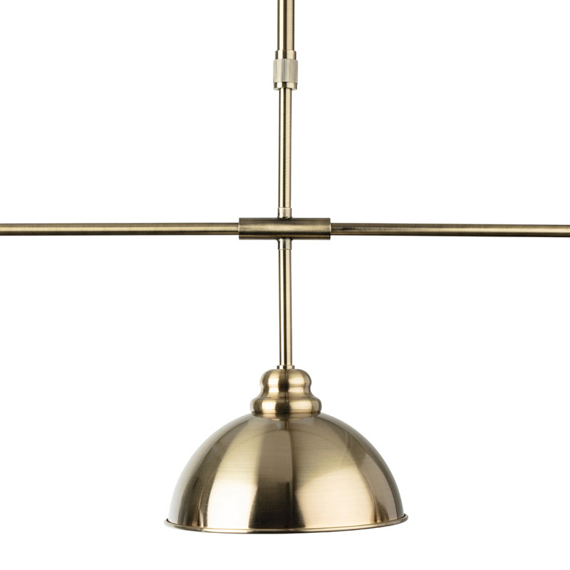 3 - Light Kitchen Island Pendant, Antique Brass