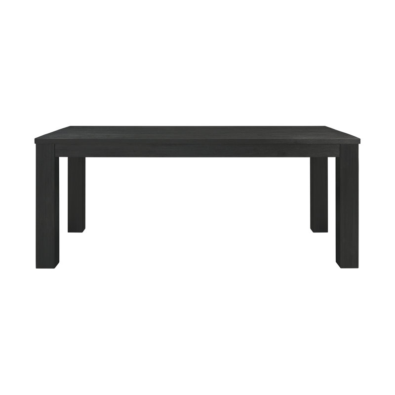 Acacia Solid Wood Dining Table, Brushed Black
