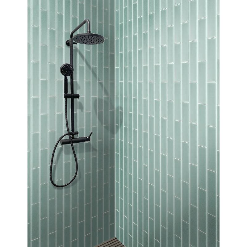 3"X 12" Matte Finished Glass Subway Tile, Light Blue