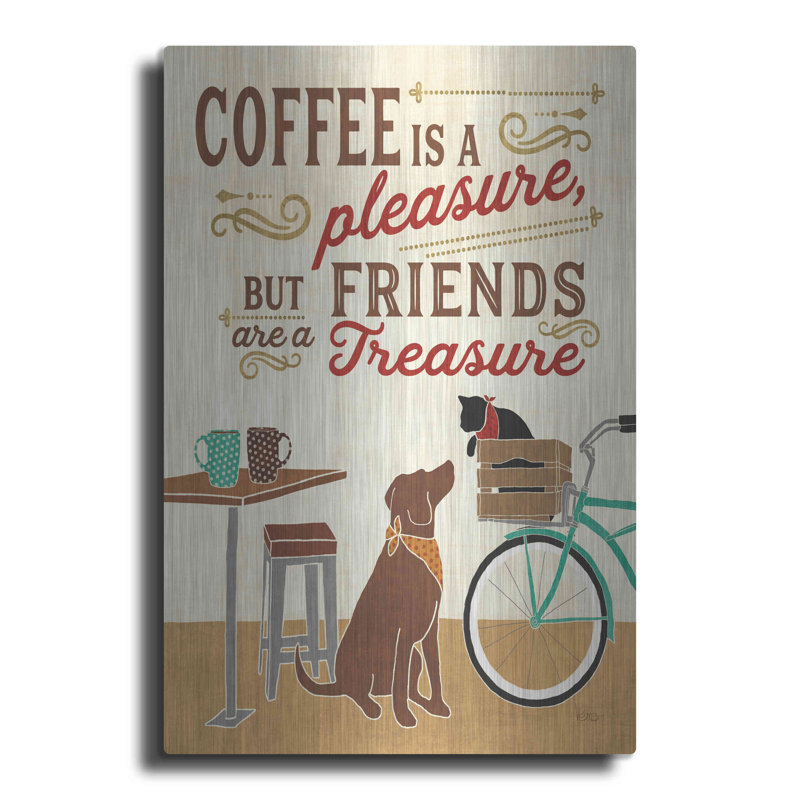 «Coffee And Friends II» par Véronique Charron, H 24 po x l 16 po