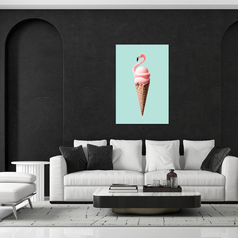 Flamant rose par Jonas Loose - impression non encadrée, H 32 po x l 24 po x P 0,25 po
