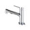 Robinet de lavabo de salle de bain avec poignée escamotable, style contemporain, poignée simple, 3 modes de jet, bonde escamotable et plaque de pont, options de corps en acier inoxydable, bouchon