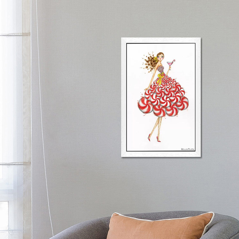 Peppermint Silo Martini by Bella Pilar - Floater Frame Painting on Canvas, White, 101.6 cm H x 66.04 cm W