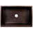 33" Hammered Copper Apron Front Single Basin Kitchen Sink w/ Rings