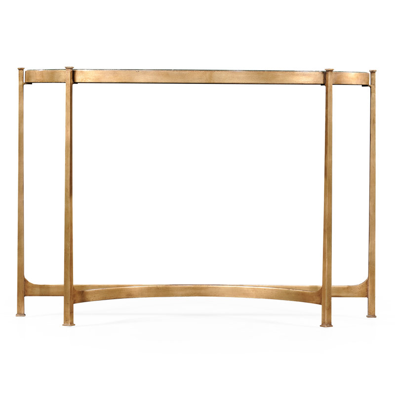 Luxe 48.25'' W Glass Console Table, Gold