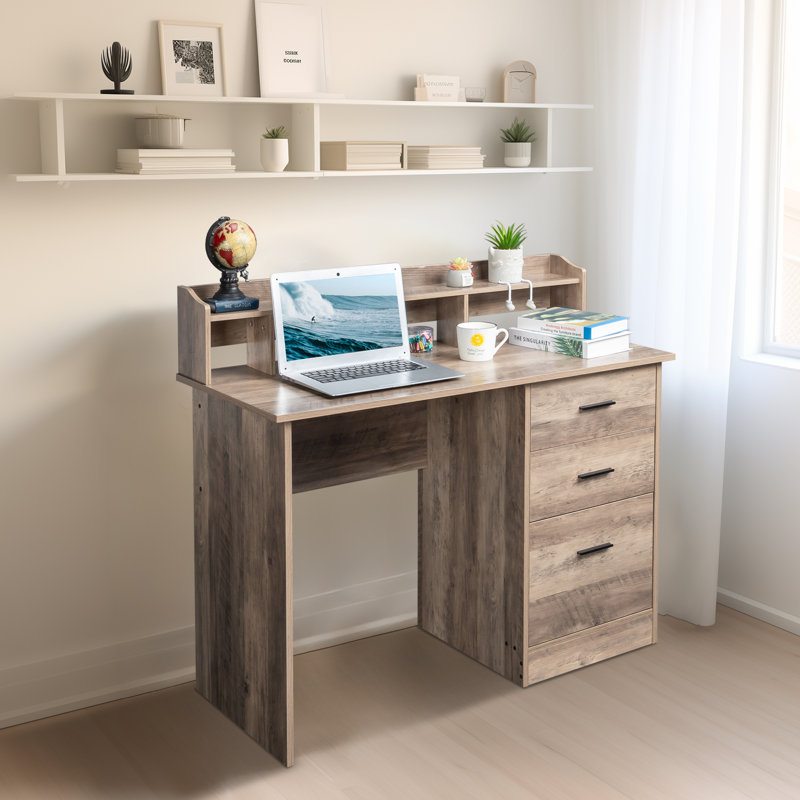 Illman Computer Desk, Washed Gray