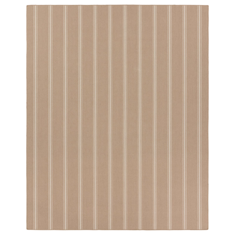 Striped Area Rug in Beige/Ivory, Rectangle 2' x 3'