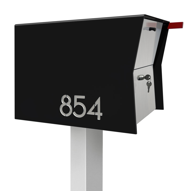 Boîte rétractable Retrobox en blanc et noir, Noir / argent, Oui