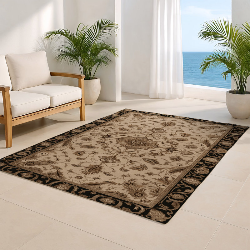 Tapis d'intérieur et d'extérieur brun français, Rectangulaire 2 pi x 3 pi