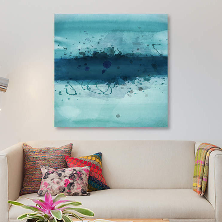 «Into The Deep I», impression sur toile, H 12 po x l 12 po x P 1,5 po, Pas de tapis, Toile tendue