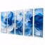 Océan bleu pétale géométrie délicate pétales de fleurs - art mural fleurs - toile d'art moderne-242583114-242583113