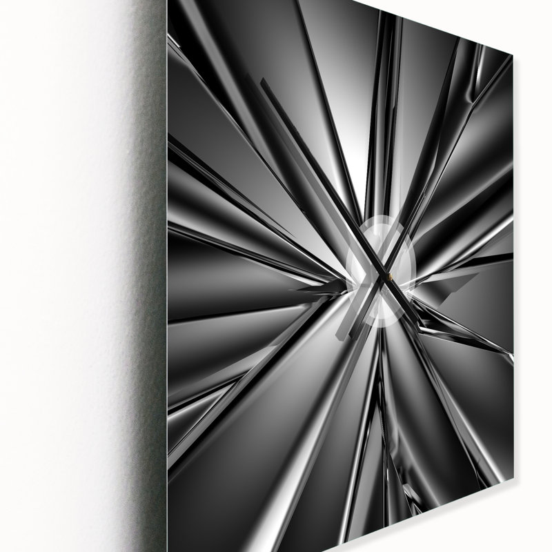 Horloge murale moderne cristal futuriste, Grand