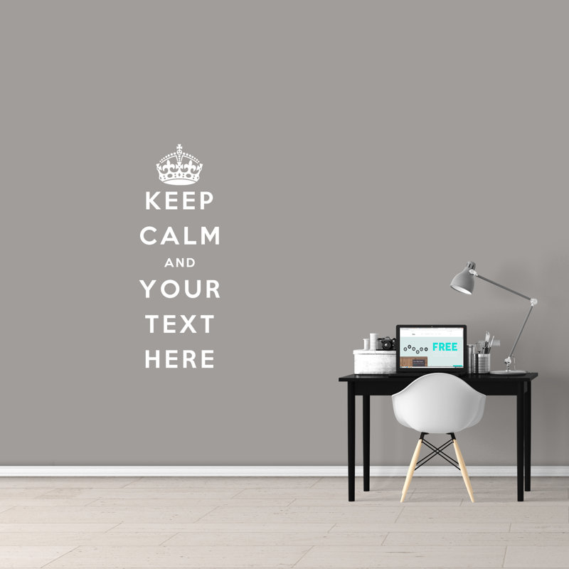 Adhésif décoratif «Keep Calm», Oui, Blanc