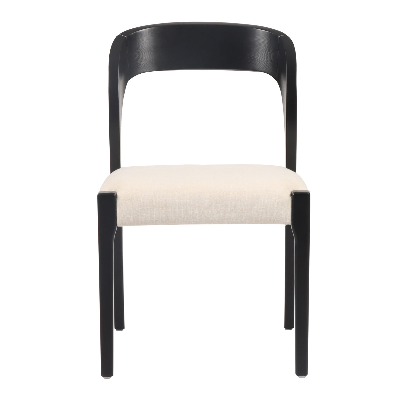 Hamish Linen Oak Dining Chair, Black