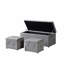 Ensemble de repose-pieds rectangulaire 1 pièce en velours avec 2 repose-pieds-1916515739