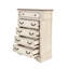 Commode de rangement en bois blanc antique antique avec commode 1 pièce
