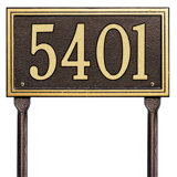 Double Line 1-Line Lawn Address Sign