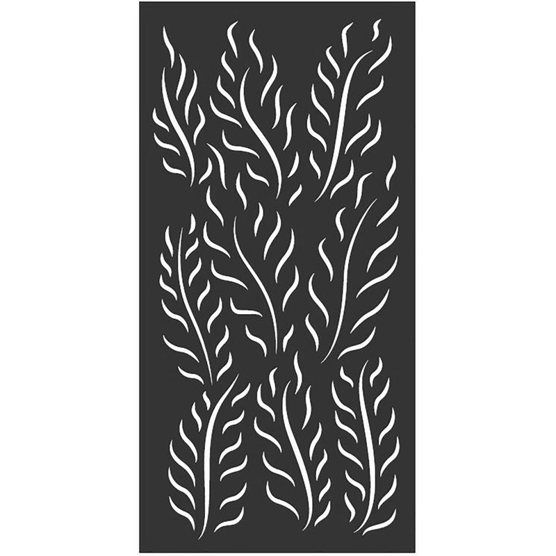 Paravent Fern Forest, H 4 pi x l 2 pi, Noir