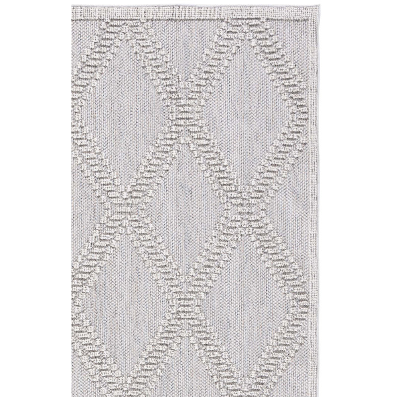 Tapis intérieur / extérieur gris / gris clair Amber-Jayne, Tapis de couloir 2 pi 2 po x 8 pi
