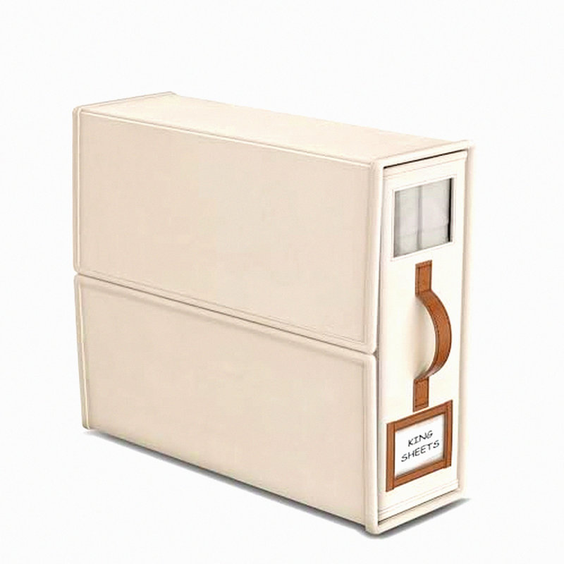 Queen Linen Foldable Bed Sheet Storage Cube