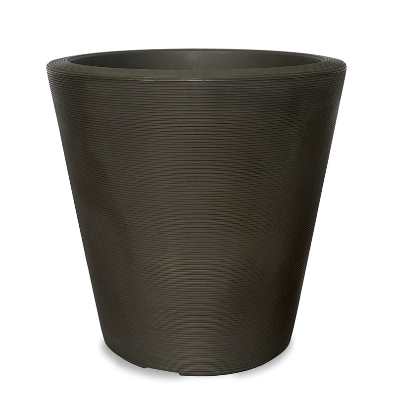 Pot à fleurs rond Madison, Bronze vieilli, H 34 po x l 34 po x P 34 po