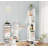 4 Tier Rotating Storage Bookcase with Drawer for Living Room, Bedroom