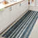 Ventress Geometric Striped Machine-Washable Blue/Cream Rug