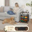 Table de chevet 2 tiroirs en tissu avec station de charge Emerald Cactus