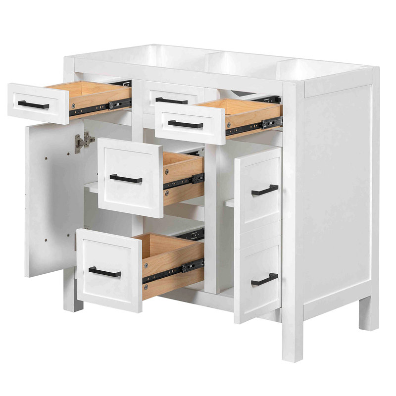 [Cabinet seulement] Meuble-lavabo blanc de 36 po (lavabo non inclus)