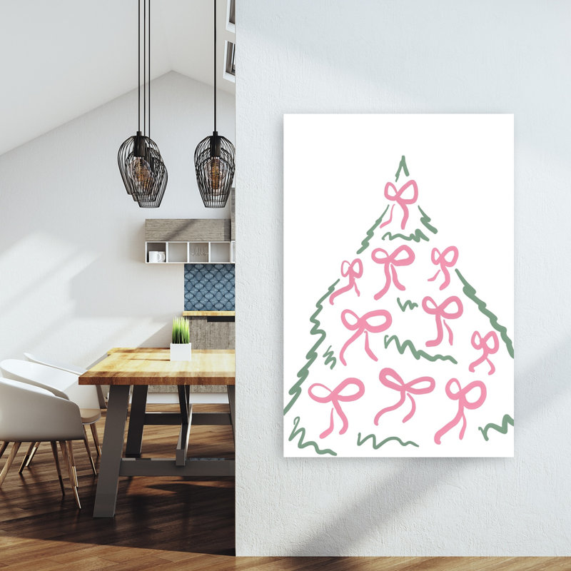 «Cutechristmastree», fantaisie abstraite, arbre de Noël contemporain, paysage d'hiver, reproduction d'art mural