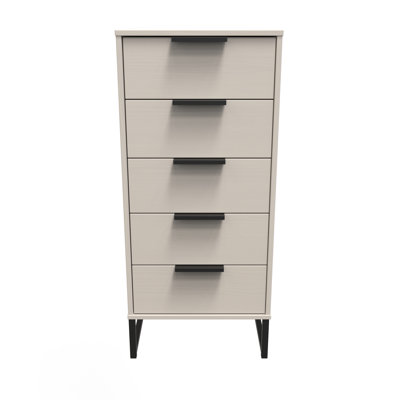 Turah 5 Drawer Bedside Cabinet (Ready Assembled)