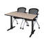 Table de formation Neyamiah Cain T-Base et 2 chaises gigognes Cadence-32554021-32554017