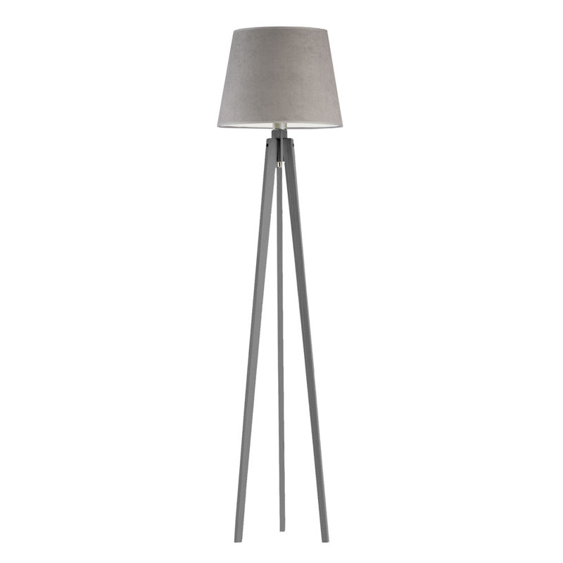 Jamya 158cm Tripod Floor Lamp, Grey/White Inside, Grey