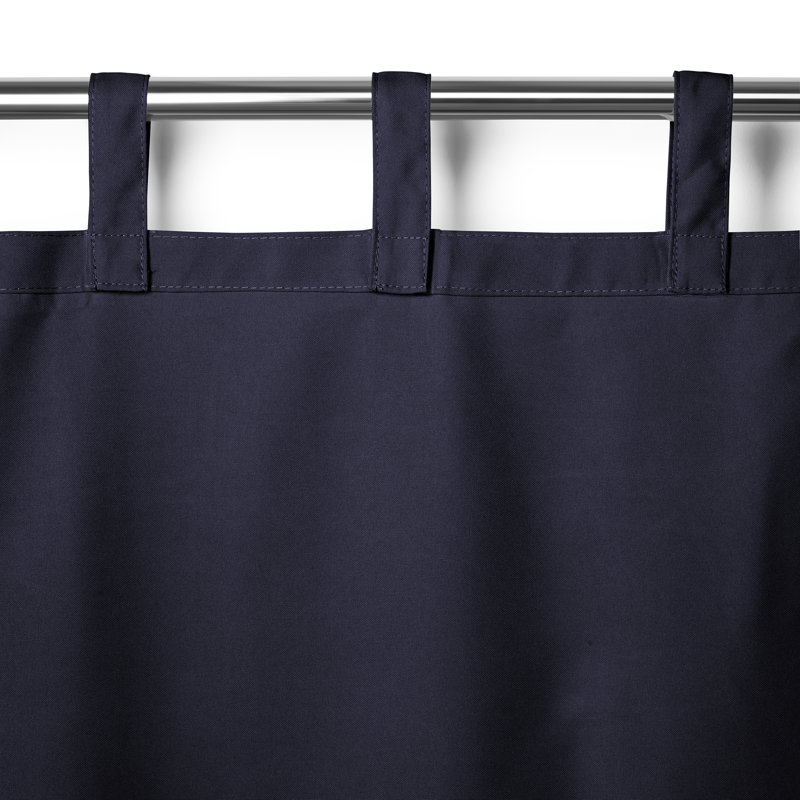 Rideau simple obscurcissant Jarret, bleu, l 52 po x L 108 po