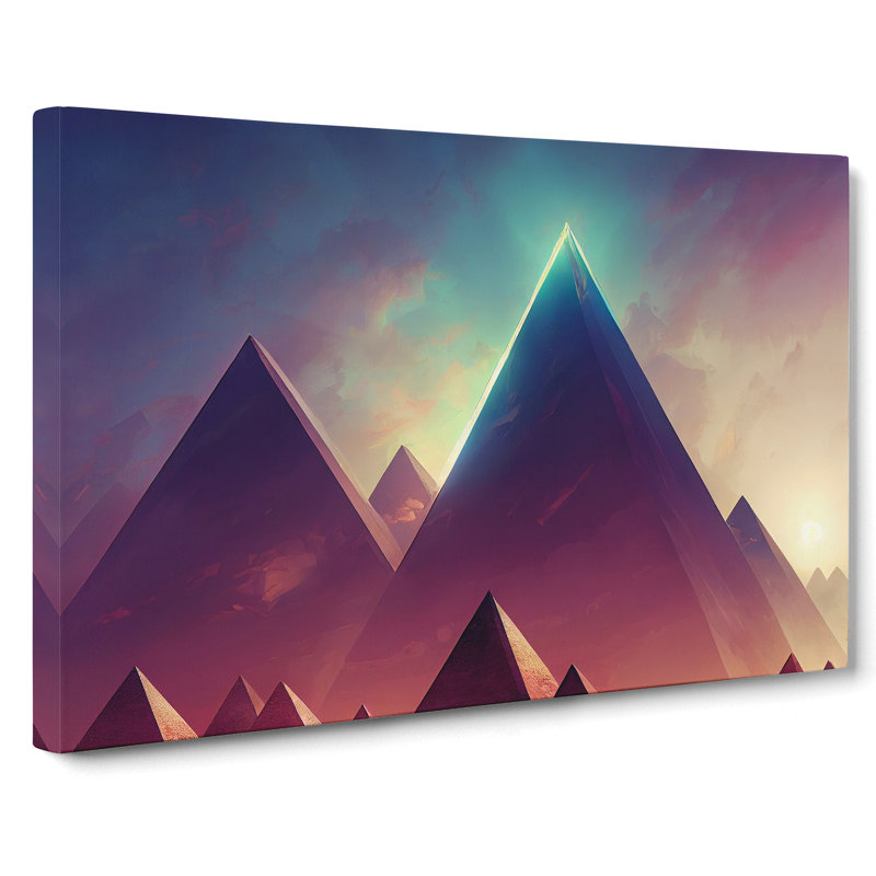 Futuristic Pyramids Vol.3 Abstract - Wrapped Canvas, 50cm H x 76cm W x 3cm D