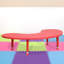 Table d'activité demi-lune en plastique pour enfants-7165796
