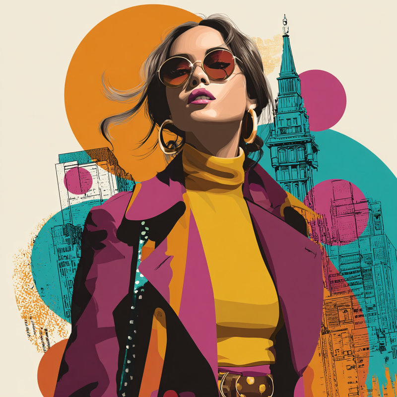 Art mural sur toile City Confidence, H 40 po x l 40 po x P 1,5 po