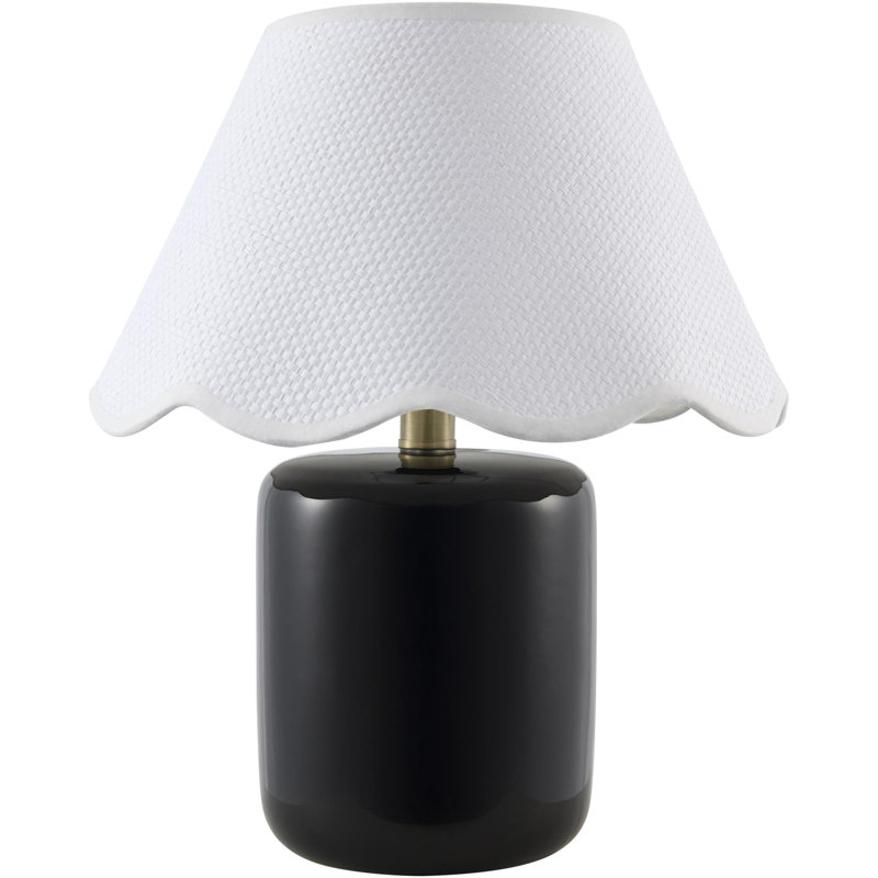 Wrightstown Table Lamp, Black, White