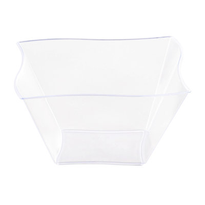 Clear Wave Plastic Soup Bowls (14 oz.)