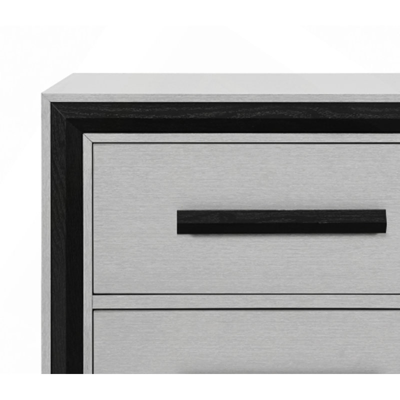 2-Drawer Nightstand, Black