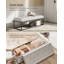 Banc de rangement avec repose-pieds avec pieds de 15,7 po x 43,7 po, repose-pieds avec bancs, coffre de rangement, capacité de 660 lb, pour le salon, la chambre à coucher et le vestibule-106754940