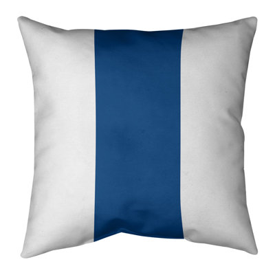 Striped Leather/Suede Reversible Throw Pillow