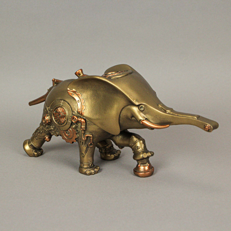 Figurine éléphant en résine Steampunk