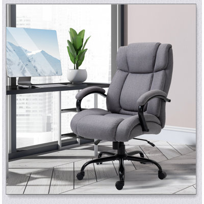 Fauteuil de bureau haut et grand à haut dossier avec siège large 484 lb et siège d'ordinateur