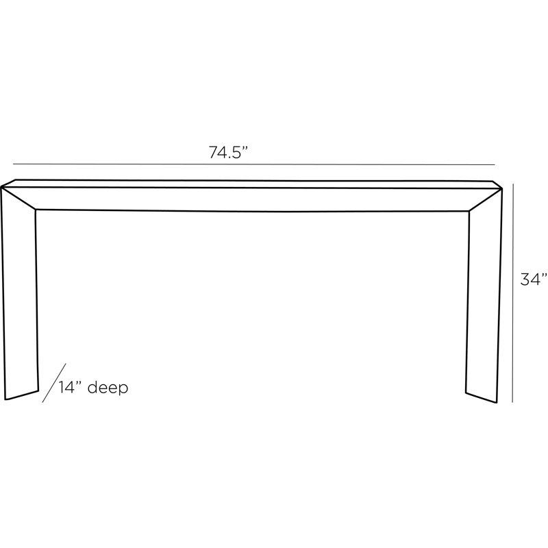 Ormando 74.5'' W Solid Wood Console Table