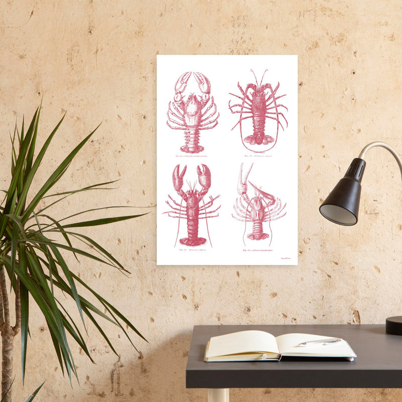 Homard, art côtier, H 24 po x l 16 po