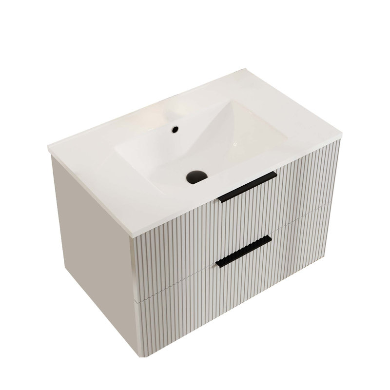 Meuble-lavabo moderne flottant avec rangement spacieux