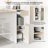 Okeysen Modular 2 Person Bar Height Benching Workstation with Storage & Outlets, Stand Up Desk For Office